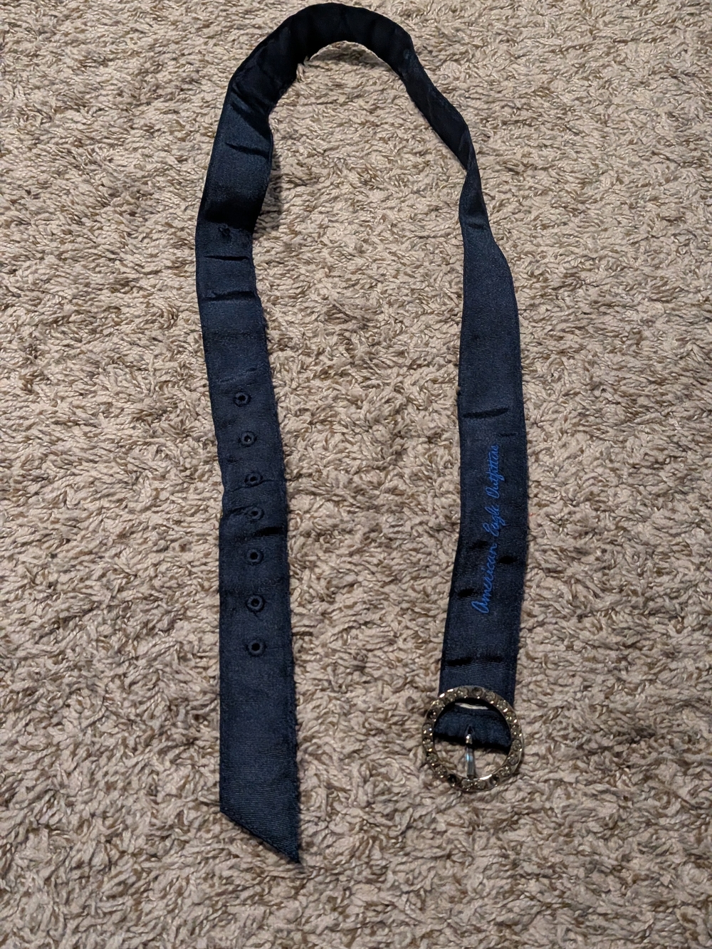 dark navy blue fabric belt from American Eagle Outfitter Medium